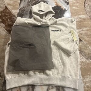 Fear of God Essentials Light Gray Hoodie